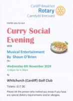 Curry Evening 6th Nov 2024